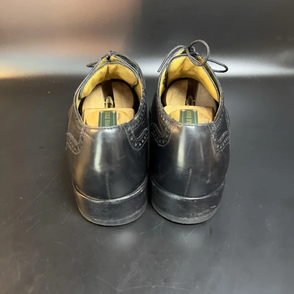 Cole Haan Wingtip‎ Oxford Black Leather Dress Shoes Mens 9.5